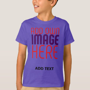 MODERN EDITABLE SIMPLE PURPLE IMAGE TEXT TEMPLATE T-Shirt