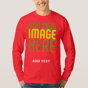 MODERN EDITABLE SIMPLE RED IMAGE TEXT TEMPLATE T-Shirt
