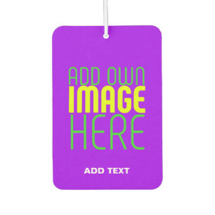 MODERN EDITABLE SIMPLE VIOLET IMAGE TEXT TEMPLATE CAR AIR FRESHENER