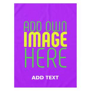 MODERN EDITABLE SIMPLE VIOLET IMAGE TEXT TEMPLATE TABLECLOTH