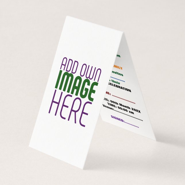 MODERN EDITABLE SIMPLE WHITE IMAGE TEXT TEMPLATE (Front)