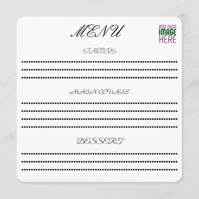 MODERN EDITABLE SIMPLE WHITE IMAGE TEXT TEMPLATE (Front)