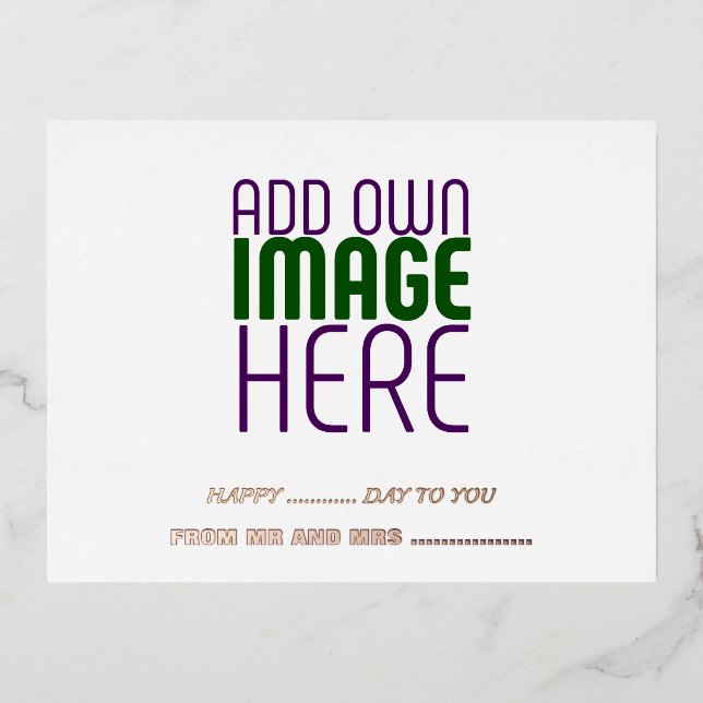MODERN EDITABLE SIMPLE WHITE IMAGE TEXT TEMPLATE (Front)