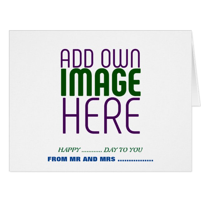 MODERN EDITABLE SIMPLE WHITE IMAGE TEXT TEMPLATE (Front Horizontal)