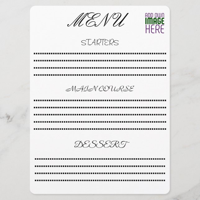 MODERN EDITABLE SIMPLE WHITE IMAGE TEXT TEMPLATE (Front)