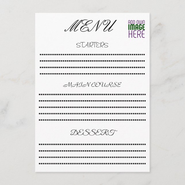 MODERN EDITABLE SIMPLE WHITE IMAGE TEXT TEMPLATE (Front)