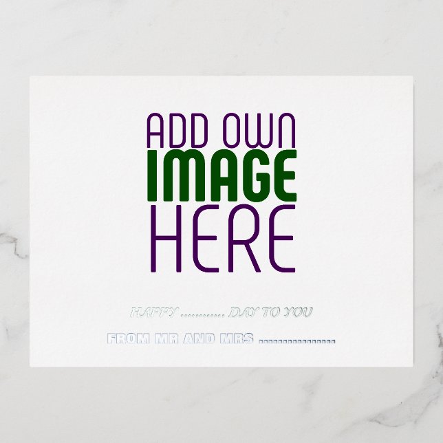 MODERN EDITABLE SIMPLE WHITE IMAGE TEXT TEMPLATE (Front)