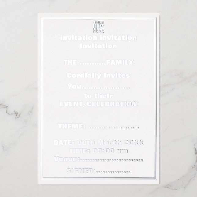MODERN EDITABLE SIMPLE WHITE IMAGE TEXT TEMPLATE (Front)