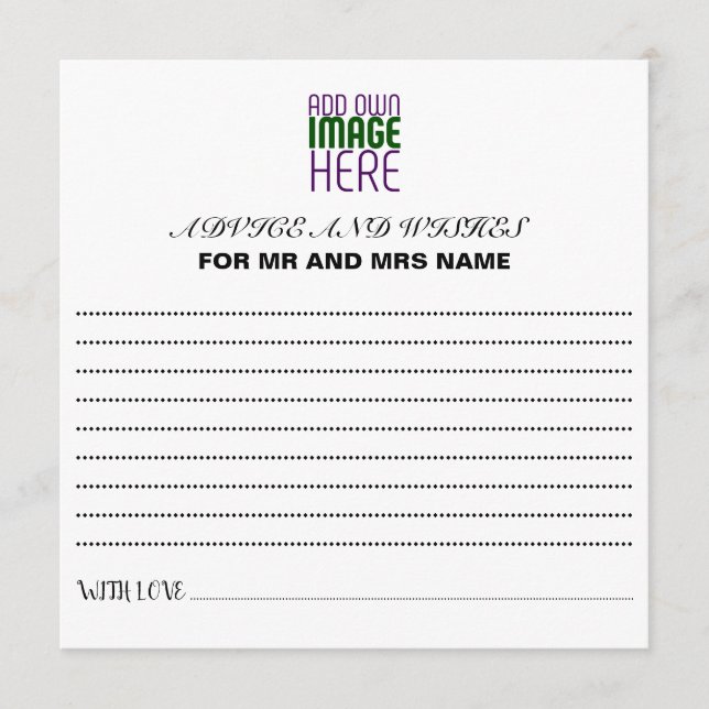 MODERN EDITABLE SIMPLE WHITE IMAGE TEXT TEMPLATE (Front)