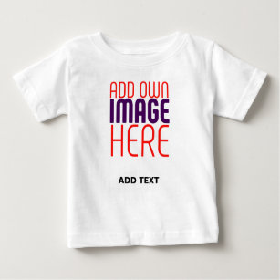 MODERN EDITABLE SIMPLE WHITE IMAGE TEXT TEMPLATE BABY T-Shirt