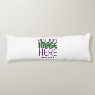 MODERN EDITABLE SIMPLE WHITE IMAGE TEXT TEMPLATE BODY CUSHION