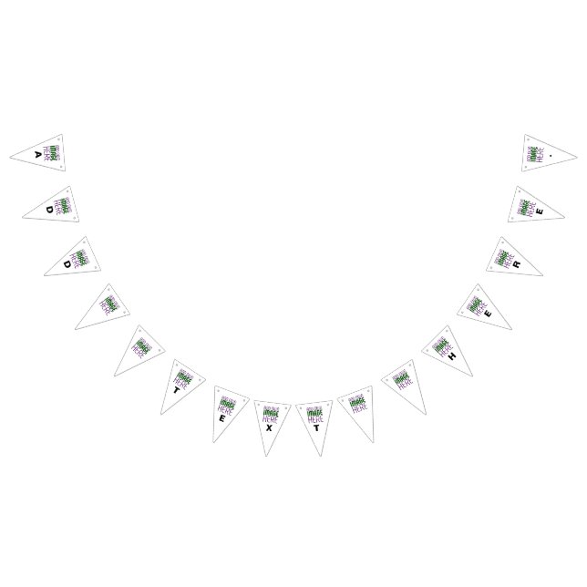 MODERN EDITABLE SIMPLE WHITE IMAGE TEXT TEMPLATE BUNTING  (All)