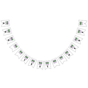 MODERN EDITABLE SIMPLE WHITE IMAGE TEXT TEMPLATE BUNTING