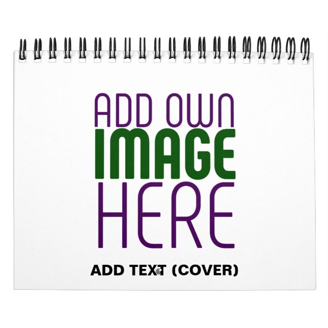 MODERN EDITABLE SIMPLE WHITE IMAGE TEXT TEMPLATE CALENDAR (Cover)