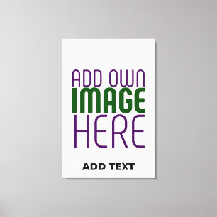 MODERN EDITABLE SIMPLE WHITE IMAGE TEXT TEMPLATE CANVAS PRINT
