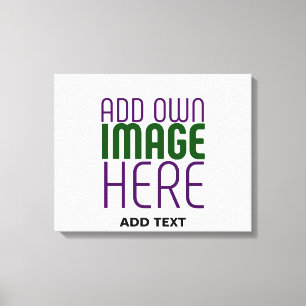 MODERN EDITABLE SIMPLE WHITE IMAGE TEXT TEMPLATE CANVAS PRINT