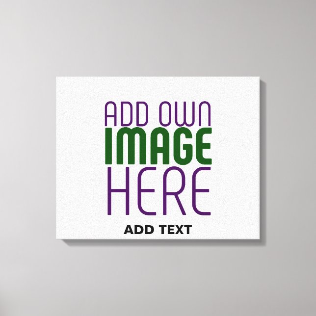 MODERN EDITABLE SIMPLE WHITE IMAGE TEXT TEMPLATE CANVAS PRINT (Front)