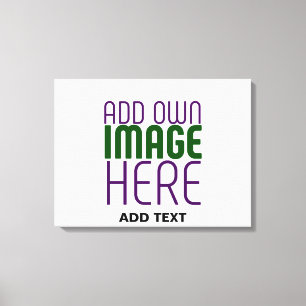 MODERN EDITABLE SIMPLE WHITE IMAGE TEXT TEMPLATE CANVAS PRINT