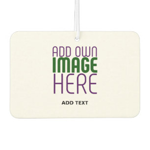 MODERN EDITABLE SIMPLE WHITE IMAGE TEXT TEMPLATE CAR AIR FRESHENER