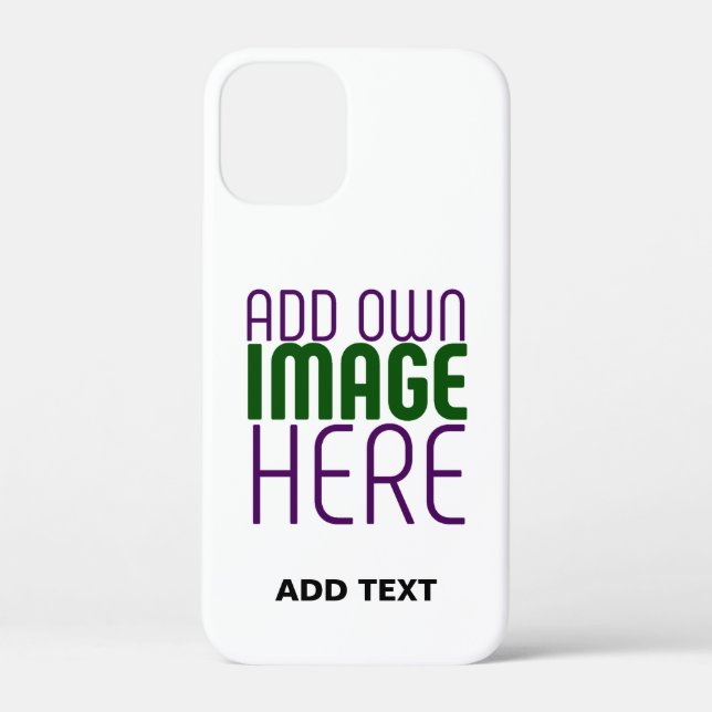 MODERN EDITABLE SIMPLE WHITE IMAGE TEXT TEMPLATE Case-Mate iPhone CASE (Back)