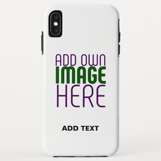 MODERN EDITABLE SIMPLE WHITE IMAGE TEXT TEMPLATE Case-Mate iPhone CASE (Back)