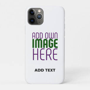 MODERN EDITABLE SIMPLE WHITE IMAGE TEXT TEMPLATE Case-Mate iPhone CASE