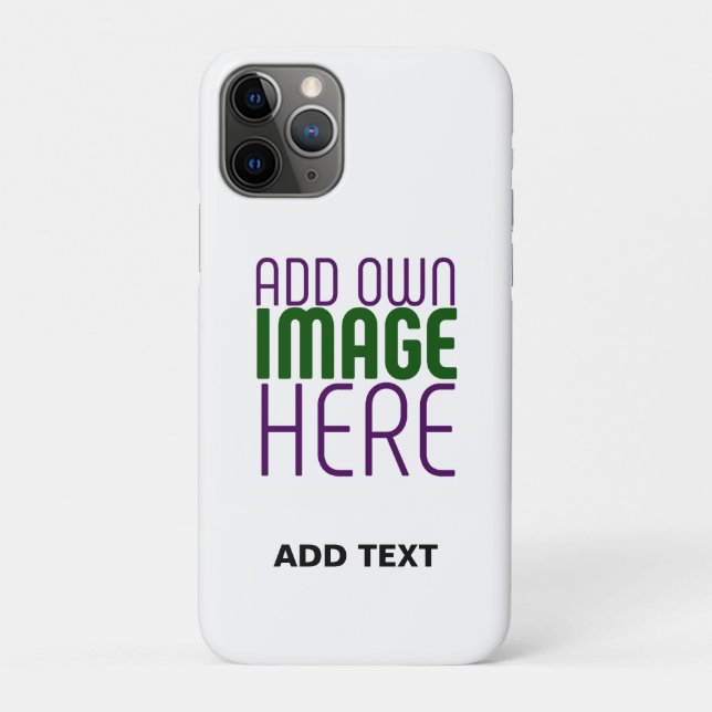 MODERN EDITABLE SIMPLE WHITE IMAGE TEXT TEMPLATE Case-Mate iPhone CASE (Back)