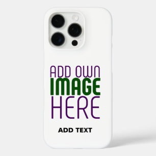 MODERN EDITABLE SIMPLE WHITE IMAGE TEXT TEMPLATE iPhone 16 PRO CASE