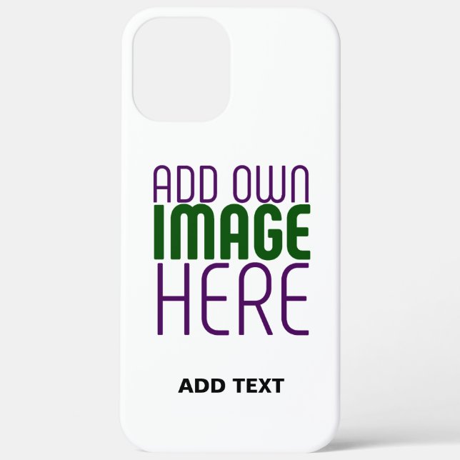 MODERN EDITABLE SIMPLE WHITE IMAGE TEXT TEMPLATE Case-Mate iPhone CASE (Back)