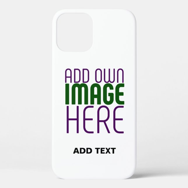 MODERN EDITABLE SIMPLE WHITE IMAGE TEXT TEMPLATE Case-Mate iPhone CASE (Back)