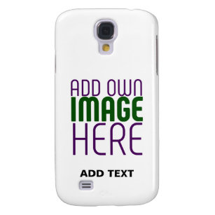 MODERN EDITABLE SIMPLE WHITE IMAGE TEXT TEMPLATE GALAXY S4 CASE