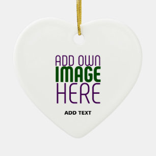  MODERN EDITABLE SIMPLE WHITE IMAGE TEXT TEMPLATE CERAMIC TREE DECORATION