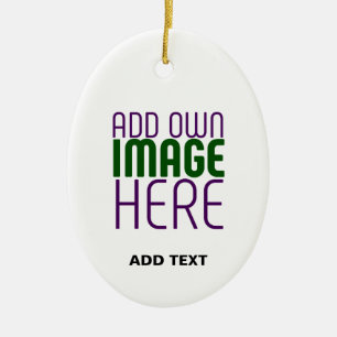 MODERN EDITABLE SIMPLE WHITE IMAGE TEXT TEMPLATE CERAMIC TREE DECORATION