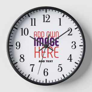 MODERN EDITABLE SIMPLE WHITE IMAGE TEXT TEMPLATE CLOCK