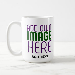 MODERN EDITABLE SIMPLE WHITE IMAGE TEXT TEMPLATE COFFEE MUG