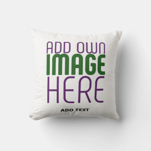 MODERN EDITABLE SIMPLE WHITE IMAGE TEXT TEMPLATE CUSHION