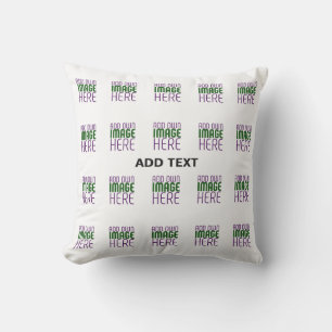 MODERN EDITABLE SIMPLE WHITE IMAGE TEXT TEMPLATE CUSHION