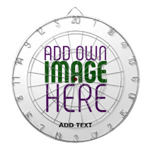 MODERN EDITABLE SIMPLE WHITE IMAGE TEXT TEMPLATE DARTBOARD