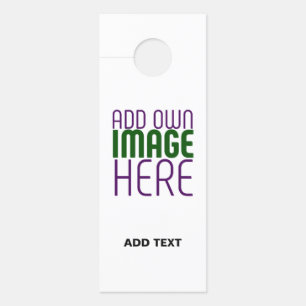  MODERN EDITABLE SIMPLE WHITE IMAGE TEXT TEMPLATE DOOR HANGER