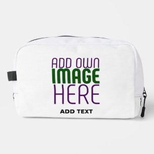 MODERN EDITABLE SIMPLE WHITE IMAGE TEXT TEMPLATE DOPP KIT