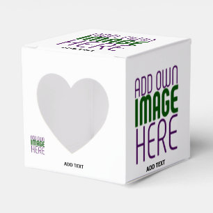 MODERN EDITABLE SIMPLE WHITE IMAGE TEXT TEMPLATE FAVOUR BOX