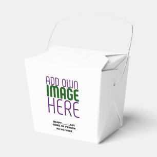 MODERN EDITABLE SIMPLE WHITE IMAGE TEXT TEMPLATE FAVOUR BOX