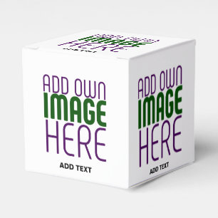 MODERN EDITABLE SIMPLE WHITE IMAGE TEXT TEMPLATE FAVOUR BOX