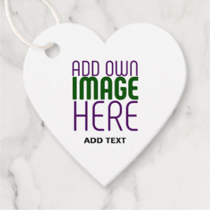 MODERN EDITABLE SIMPLE WHITE IMAGE TEXT TEMPLATE FAVOUR TAGS