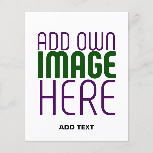 MODERN EDITABLE SIMPLE WHITE IMAGE TEXT TEMPLATE FLYER (Front)