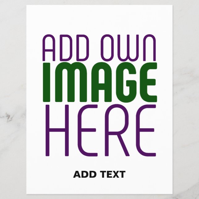 MODERN EDITABLE SIMPLE WHITE IMAGE TEXT TEMPLATE FLYER (Front)