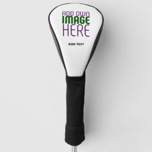 MODERN EDITABLE SIMPLE WHITE IMAGE TEXT TEMPLATE GOLF HEAD COVER