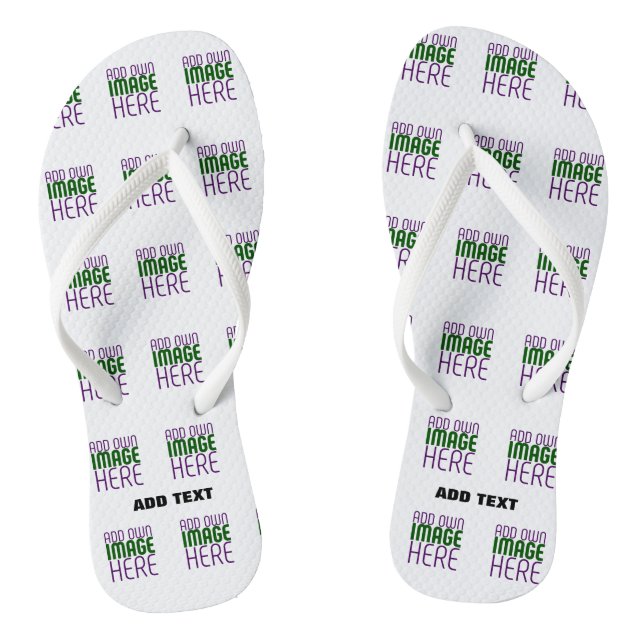 MODERN EDITABLE SIMPLE WHITE IMAGE TEXT TEMPLATE JANDALS (Footbed)