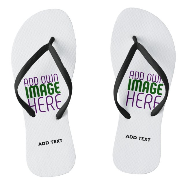 MODERN EDITABLE SIMPLE WHITE IMAGE TEXT TEMPLATE JANDALS (Footbed)
