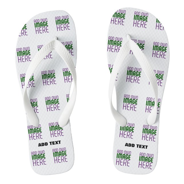 MODERN EDITABLE SIMPLE WHITE IMAGE TEXT TEMPLATE JANDALS (Footbed)